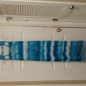 Calvin  klein blue  and  white  sleeveless  dress